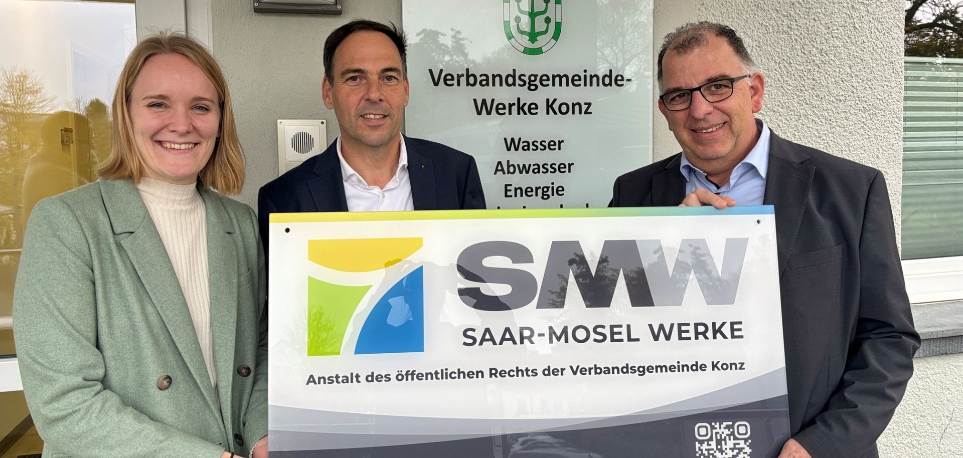 Presentation of the new name and corporate identity of the Verbandsgemeindewerke Konz AöR (Konz Municipal Works Association). Presentation of the new name and corporate identity of the Verbandsgemeindewerke Konz AöR (Konz Municipal Works Association).