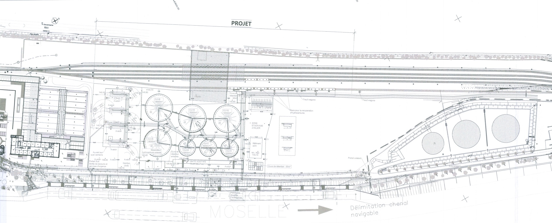 Uittreksel uit situatieplan Tanklux-uitbreiding Uittreksel uit situatieplan Tanklux-uitbreiding