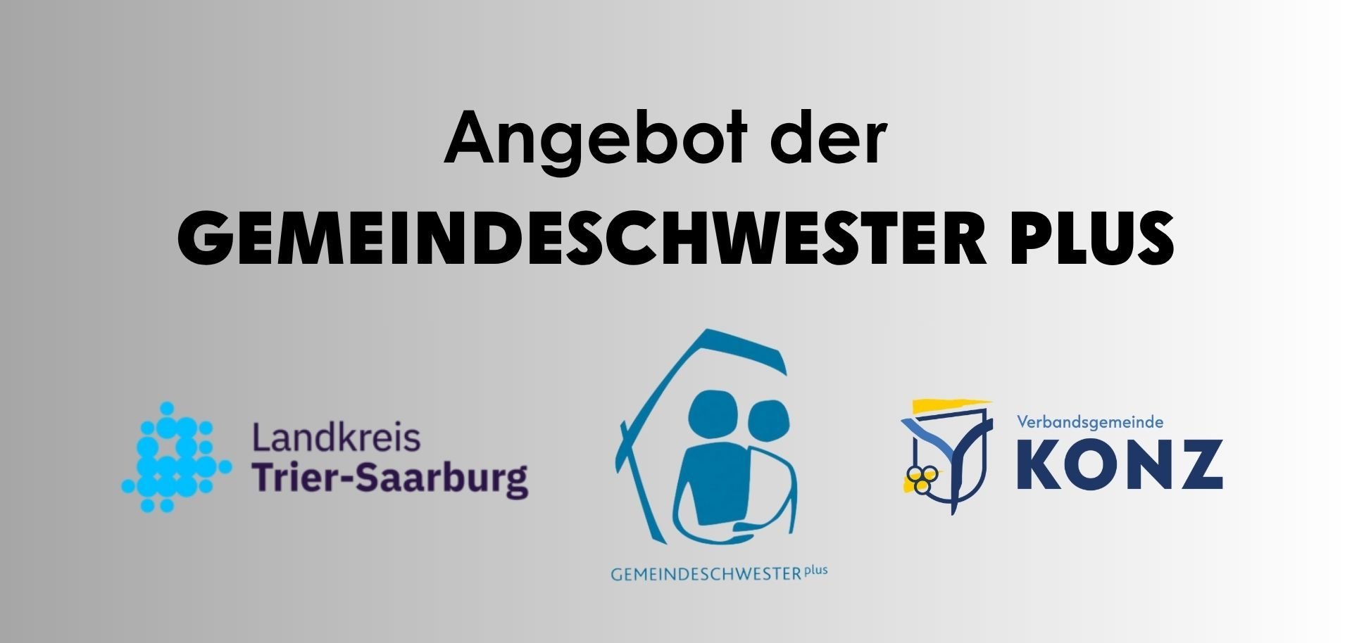 Symbolbild - Angebot Gemeindeschwester plus, Logo Landkreis Trier-Saarburg & VG Konz