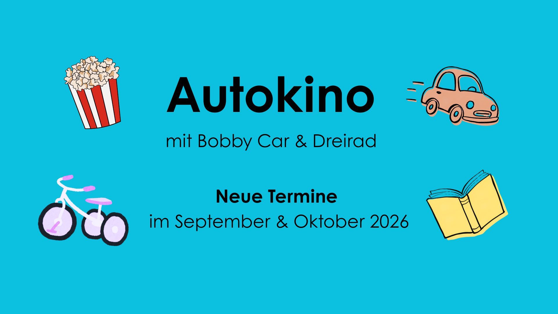 Grafik Autokino Stadtbibliothek