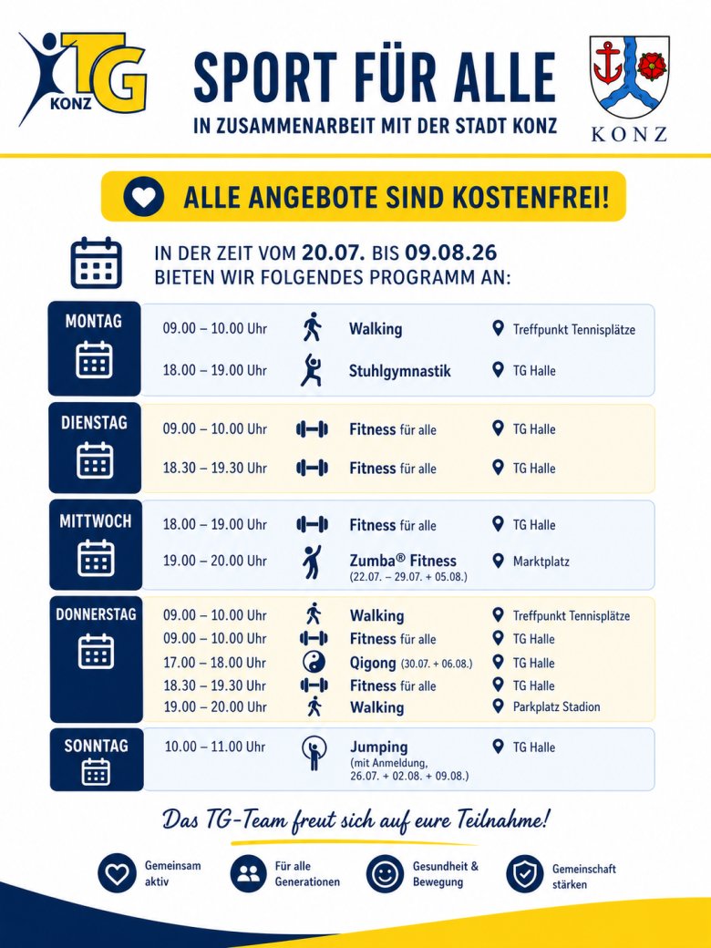 Sport für alle Plakat